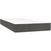 vidaXL Taschenfederkernmatratze Mittel Dunkelgrau 80x220x20 cm Samt