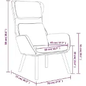 vidaXL Relaxsessel mit Hocker Schwarz Samt