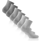 Rohner Socks Kurzsocken "Socken Rohner Basic Sport Quarter 3er pack 3er Pack", Herren, Gr. 43-46, grau, Obermaterial: 75% Baumwolle CO. 23% Polyamid PA. 2% Elasthan EL., Socken Kurzsocken
