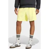 Adidas Shorts ORIGINALS "TREFOIL ESSENTIALS SPACER", Herren, Gr. XXL, N-Gr, gelb (frozen lemon, normal, gr.), Obermaterial: 93% Polyester, 7% Elasthan, Hosen Shorts