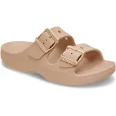Crocs Pantolette "Saturday Metallic Buckle Sandal W" Sommerschuh, Urlaubsschuh, Strandschuh, Schlappen mit Schnallen