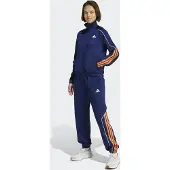 Adidas Trainingsanzug SPORTSWEAR "STADIUM 3-STREIFEN", Damen, Gr. XS, blau (dunkelblau), Obermaterial: 100% Polyester, Sportanzüge Trainingsanzug, für Erwachsene, zweiteiliges Set, aus Polyester
