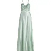 Vera Mont Abendkleid "Abendkleid mit Stickerei", Damen, Gr. 34, EURO, grün (fresh peppermint), Obermaterial: 95% Polyester PES. 5% Elasthan EL., Kleider Abendkleid