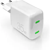 Puro MiniPro 35W Wandladegerät mit zwei USB-C-Anschlüssen – Technologie basierend auf Galliumnitrid (GAN)