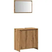 vidaXL 2-tlg. Badmöbel-Set Artisan-Eiche Holzwerkstoff