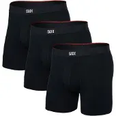Saxx Vibe Xtra Soft Comfort Boxer Brief FLY 3PK black (BLK) L