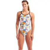 Arena Badeanzug Damen Collage - White Multi-black - 34