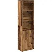 vidaXL Highboard Altholz-Optik 50x35x180 cm Holzwerkstoff