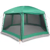vidaXL Poolzelt mit abnehmbarem Überzelt Netzwänden Meergrün 618x532cm