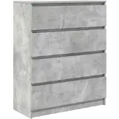 vidaXL Sideboard Betongrau 80x35x99 cm Holzwerkstoff