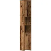 vidaXL Badschrank Altholz-Optik 30x30x183,5 cm Holzwerkstoff
