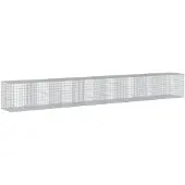 vidaXL Gabione mit Deckel 800x100x100 cm Verzinktes Eisen