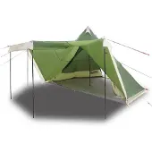 vidaXL Tipi-Familienzelt 8 Personen Grün Wasserdicht