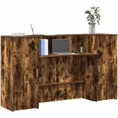 vidaXL Empfangstheke Räuchereiche 180x50x103,5 cm Holzwerkstoff