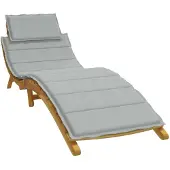 vidaXL Sonnenliegen-Auflage Melange Hellgrau 186x58x4 cm Stoff