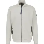 Lerros Sweatjacke aus weichem Baumwollmischgewebe - Broken White Melange - 5XL