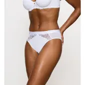 Triumph Tai-Slip "Wild Azalea Florale", Damen, Gr. 46, Microtouch, weiß, Microtouch, Obermaterial: 82% Polyamid, 18% Elasthan, körpernah, Unterhosen Tai-Slip, Spitze, elastisch, Satin-Einfassung