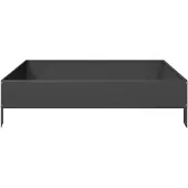 vidaXL Hochbeet Schwarz 100x100x26 cm Stahl