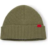 HUGO Beanie "Xola" mit Labelaufnäher, unisex