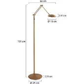 Steinhauer LED-Stehlampe Daphne 2, 1-fl., bronze, CCT, Fernbedienung