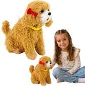 Lean Toys Interaktiver Plüschpudel bellt und bewegt den Schwanz