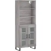vidaXL Highboard Grau Sonoma 69,5x34x180 cm Holzwerkstoff