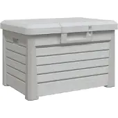 vidaXL Outdoor-Kissenbox Grau 73x50,5x46,5 cm Polypropylen