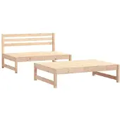 vidaXL 2-tlg. Garten-Lounge-Set Massivholz Kiefer