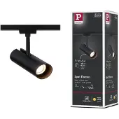 Paulmann URail LED-Schienenspot Theron schwarz 3.000 K Ø 6cm