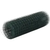 vidaXL Drahtzaun Stahl mit PVC-Beschichtung 10x0,5 m Grün