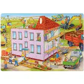 WEPLAY Eduplay Puzzle Baustelle - bunte Kartonspielzeug Puzzle