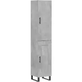 vidaXL Highboard Betongrau 34,5x34x180 cm Holzwerkstoff