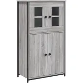 vidaXL Highboard Grau Sonoma 62x32x106,5 cm Holzwerkstoff