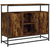 vidaXL Sideboard Räuchereiche 100x35x80 cm Holzwerkstoff