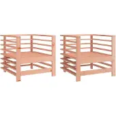 vidaXL Gartenstühle 2 Stk. Massivholz Douglasie