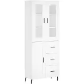 vidaXL Highboard Weiß 69,5x34x180 cm Holzwerkstoff