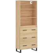 vidaXL Highboard Sonoma-Eiche 69,5x34x180 cm Holzwerkstoff