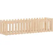 vidaXL Hochbeet Lattenzaun-Design 200x50x50 cm Massivholz Kiefer