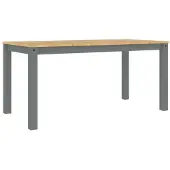 vidaXL Esstisch PANAMA Grau 160x80x75 cm Massivholz Kiefer