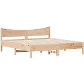 vidaXL Massivholzbett ohne Matratze 200x200 cm Kiefer