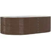 vidaXL Hochbeet Braun 212x140x68 cm Verzinkter Stahl