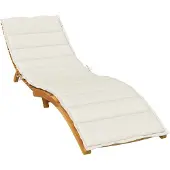 vidaXL Sonnenliegen-Auflage Melange Creme 200x70x4 cm Stoff