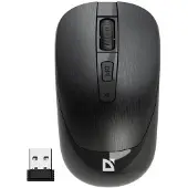 Defender Kabellose Maus WAVE MM-995, optisch, geräuschlos, ohne Klicks, 1600 dpi, schwarz