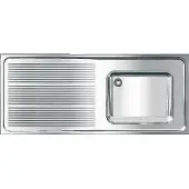 Kwc Gewerbespüle, MAXIMA, Edelstahl, 1400x432x600 mm, Tropfteil Links