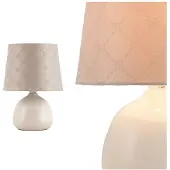 Rabalux 4380 Tischleuchte Ellie, E14, Keramik, creme, rund, Standard, ø180mm