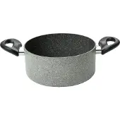 Ballarini Cortina Granitum 9H76-0.24 Kochtopf, Aluminium, 24 cm Durchmesser, Antihaftbeschichtung