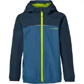 Vaude Regenjacke Kinder Turaco III in Blau – wasser- & winddichte Outdoor-Jacke für Kinder, atmungsaktiver Kinder Windbreaker mit Kapuze – Größe: 104