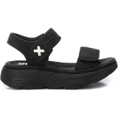 Xti für Damen. 14398605-NEGRO Sandalen 143986 schwarz (37), 3 bis 5 cm, Klettverschluss, Lässig