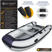 Kesser Schlauchboot für 4 Personen, motorisierbar, aufblasbares Paddelboot