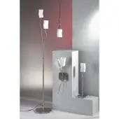 Dapo Leuchten Halogen Stehleuchte Madrid 2 flammig Lampe mit Opalglas Standlampe